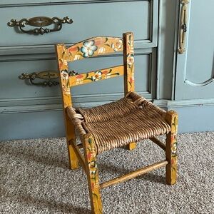 Vintage Mexican folk art children’s chair